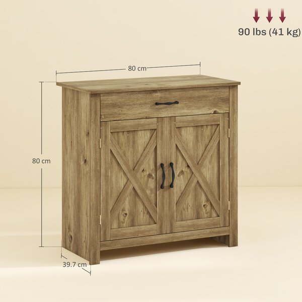 Homcom Bufet Bucatarie – Stil Country, Spatiu Depozitare Rustic | Aosom Romania