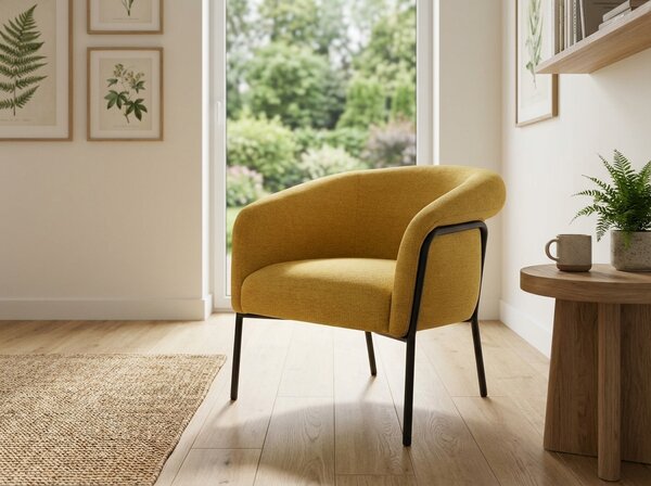 Fotoliu de design CLOVER BREGO, mustar BREGO 68