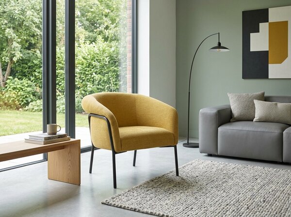 Fotoliu de design CLOVER BREGO, mustar BREGO 68
