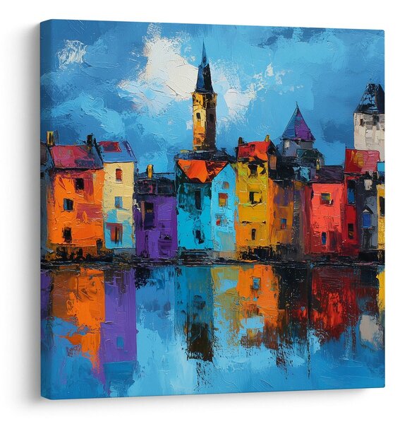 Tablou reflexii urbane vibrante