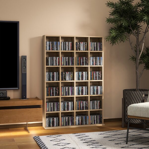 Homcom Mobila Biblioteca de Perete 24 Compartimente Inaltime Reglabila | Aosom Romania