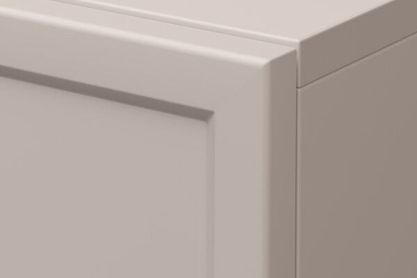 Comodă suspendată cu sertare Lorini 150 cm - cașmir / mânere negre T-bar