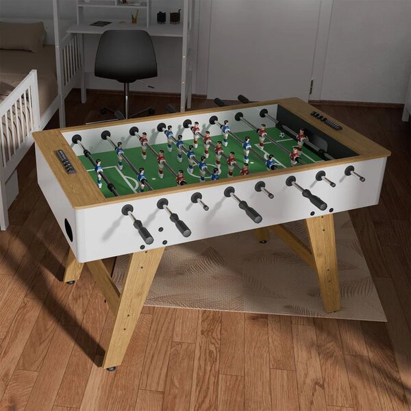 Juskys Fotbal de masă 142x76x88 cm - natural/alb
