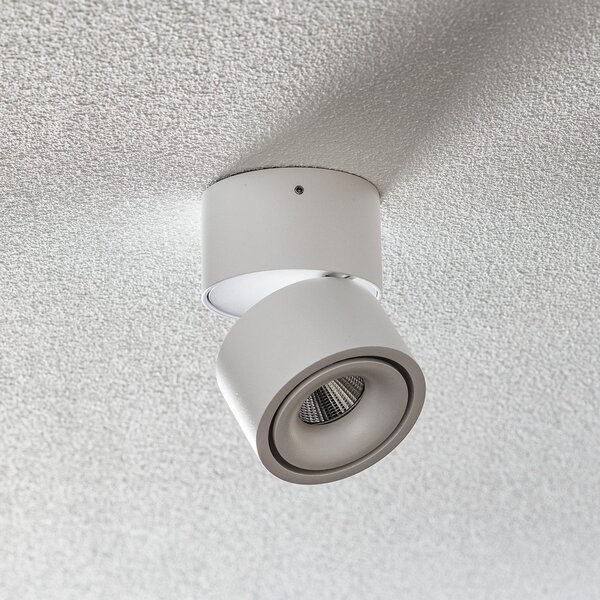Egger Licht Clippo S spot LED de tavan, alb, reglabil, Alb, Studiu / Birou, Metal, Modern