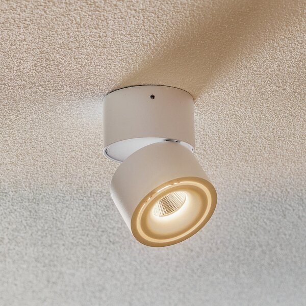Egger Licht Clippo S spot LED de tavan, alb, reglabil, Alb, Studiu / Birou, Metal, Modern