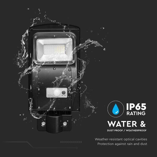 Lampă LED stradală solară dimabilă LED/6W/3,2V 6000K IP65 5000 mAh + telecomandă