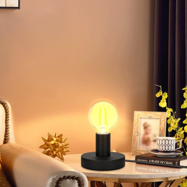 Lampă de masă Aigostar 1xE27/60W/230V negru