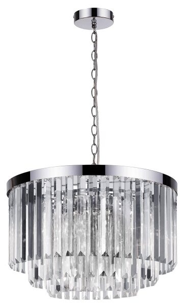 Candelabru pe lanț VETRO 5xE14/60W/230V, crom lucios