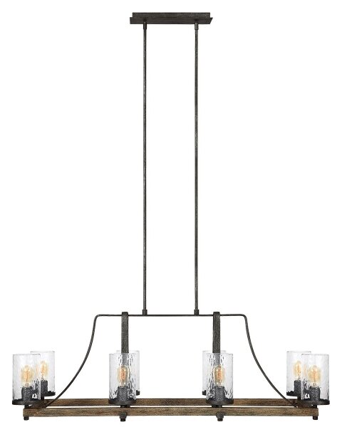Quintiesse QN-ANGELO8-ISLE - Lustru pe tijă ANGELO 8xE27/60W/230V, finisaj stejar