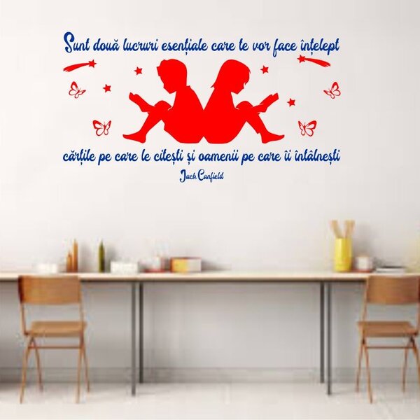 Sticker perete Doua lucruri te vor face intelept