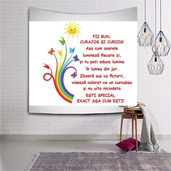 Sticker perete Fii bun, curajos, curios!