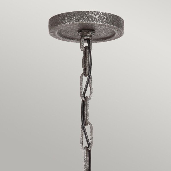 Quintiesse QN-ANGELO6 - Candelabru cu lanț ANGELO 6xE27/60W/230V, decor stejar