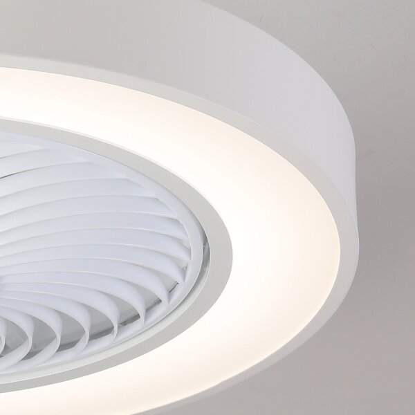 Brilagi-LED Plafonieră cu ventilator reglabilă, LED 30W, 230V, 3000-6500K, albă, cu telecomandă