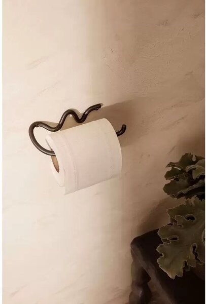 Curvature Toilet Paper Holder Black Brass - Ferm Living