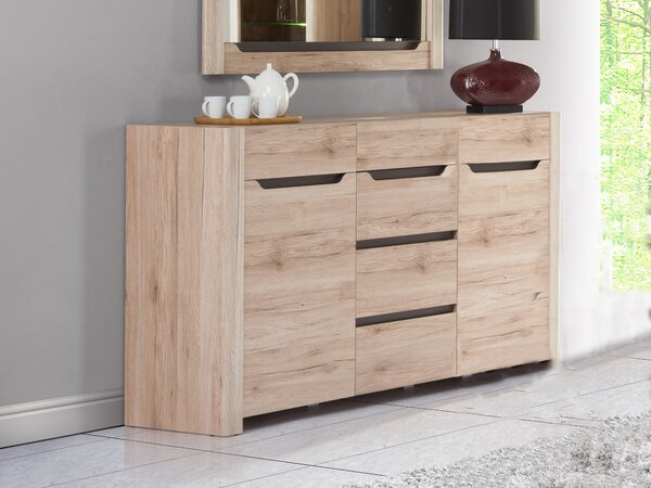 Comodă Dessum 10 (stejar sanremo + maro). Promo -14%. 1068130