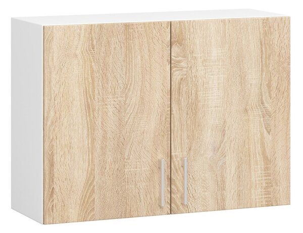 Dulap superior de bucătărie Lula w80 (Alb + stejar sonoma). Promo -20%. 1068597