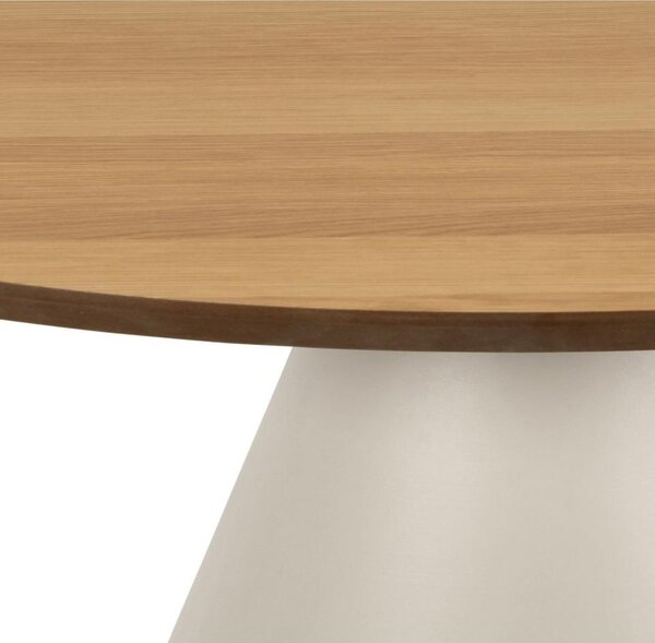 Măsuță de cafea rotundă Soli (85 cm), bază gri