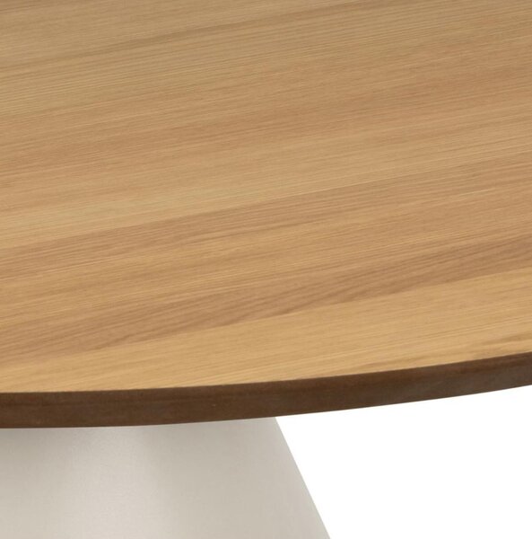 Măsuță de cafea rotundă Soli (85 cm), bază gri