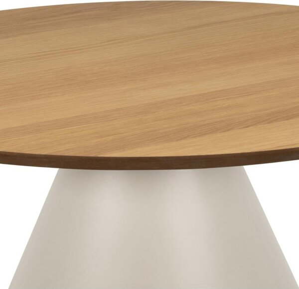 Măsuță de cafea rotundă Soli (85 cm), bază gri