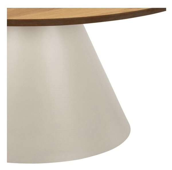 Măsuță de cafea rotundă Soli (85 cm), bază gri