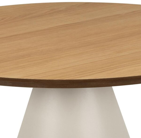 Măsuță de cafea rotundă Soli (65 cm), bază gri