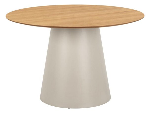 Masă rotundă Soli (120 cm), bază gri