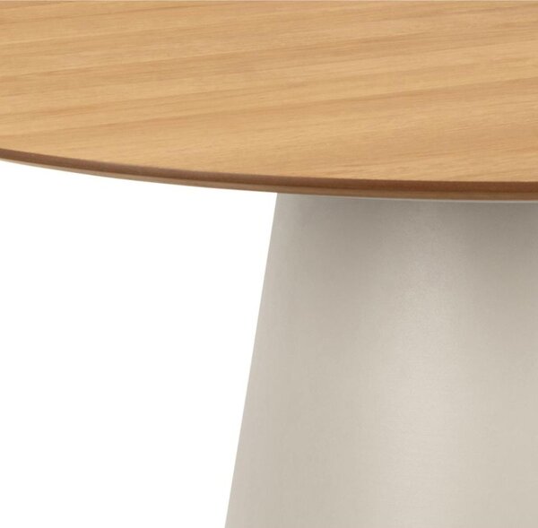 Masă rotundă Soli (120 cm), bază gri