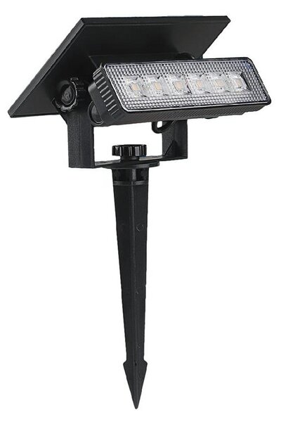 LED lampă solară 0,9W 3,7V 3000K IP65 1200mAh negru