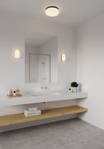 Plafonieră pentru baie Nordlux FOAM 2xE27/55W/230V IP44 negru