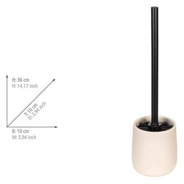 Perie de WC crem din ceramică Margo – Allstar