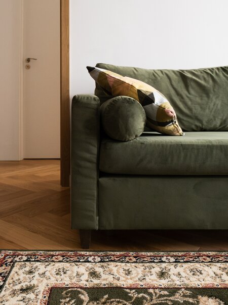 Covor Living Sufragerie, Model Lotos 523 310, Verde Crem Verde, Dreptunghi, 100x200