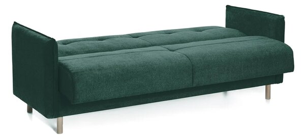 Canapea Extensibilă 3 locuri STONE, cu ladă de depozitare, 210x70x98 cm, Aston-Verde