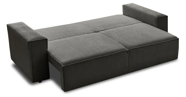 Canapea Extensibilă 3 locuri CLOUD, cu ladă de depozitare, 240x87x85 cm, Antracit-Zoom