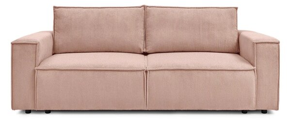 Canapea Extensibilă 3 locuri CLOUD, cu ladă de depozitare, 240x87x85 cm, Roz-Fjord