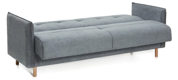 Canapea Extensibilă 3 locuri STONE, cu ladă de depozitare, 210x70x98 cm, Aston-Gri