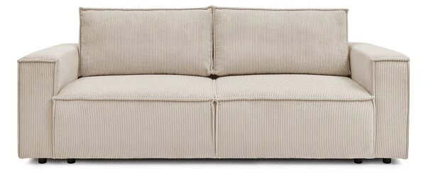 Canapea Extensibilă 3 locuri CLOUD, cu ladă de depozitare, 240x87x85 cm, Bej-Zoom