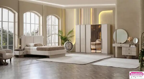 Mobilier dormitor dulap modular 6 usi, Verona