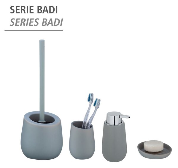 Dozator de săpun lichid gri din ceramică 320 ml Badi – Wenko