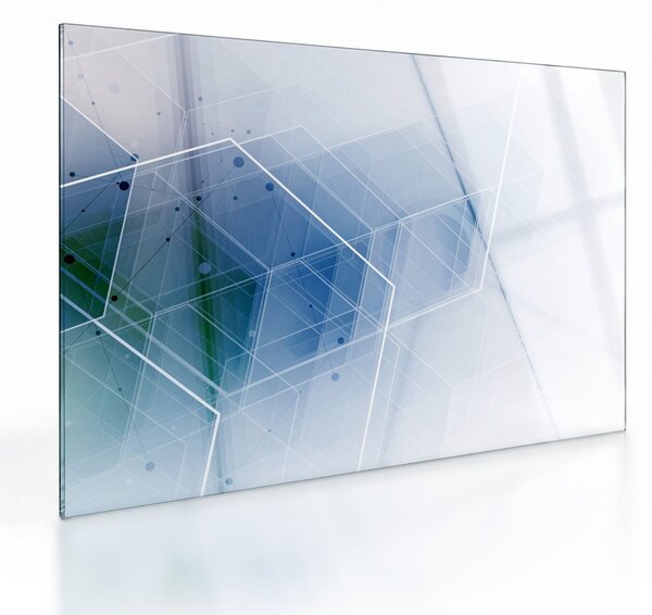 Tablou pe sticlă - Figuri geometrice (70x50 cm)