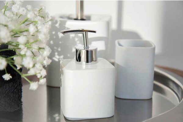 Dozator de săpun lichid alb din ceramică 290 ml Hexa – Wenko
