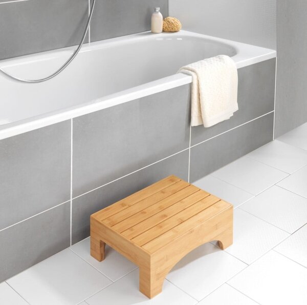Taburet / treaptă din bambus pentru baie Wenko Bamboo