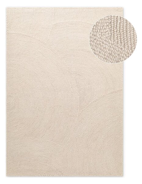 Covor în culoare naturală deschisă țesut manual din lână 160x230 cm Calmio – Hanse Home