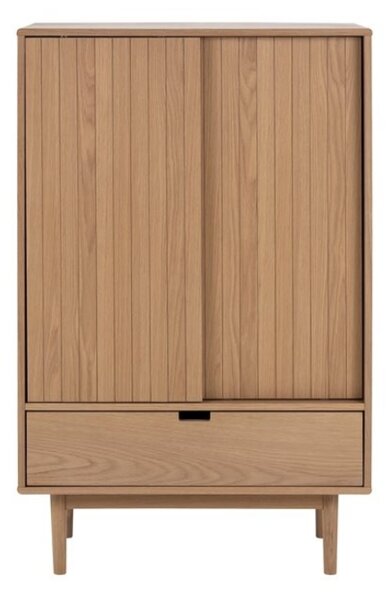 Comoda LUCERO cu usa glisanta si sertar, decor stejar