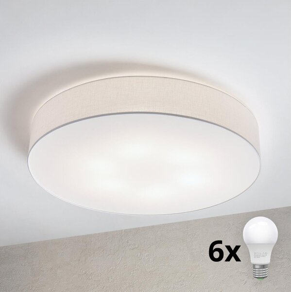 Brilagi - Plafonieră LED SIRIJA 6xE27/15W/230V, diametru 80 cm, albă