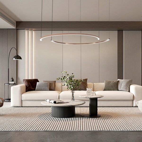 Immax NEO 07328L - Lustră LED dimabilă pe cablu FINO, 72W/230V, 120 cm, aur roz, Tuya + telecomandă