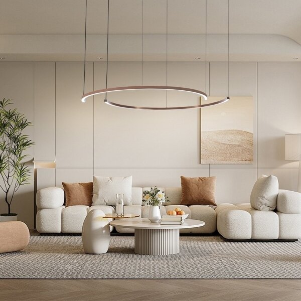 Immax NEO 07328L - Lustră LED dimabilă pe cablu FINO, 72W/230V, 120 cm, aur roz, Tuya + telecomandă