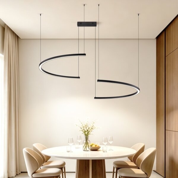 Immax NEO 07329L - Lampă LED reglabilă suspendată pe cablu FINO 72W/230V 120 cm neagră Tuya+telecomandă