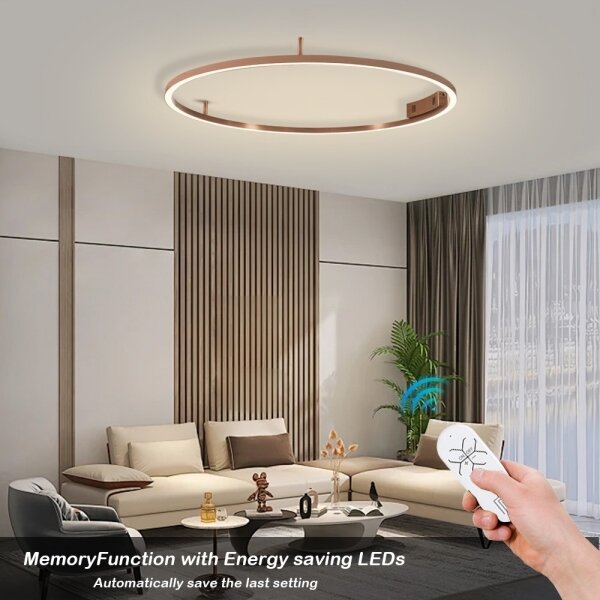 Immax NEO 07326-80C-LED Corp de iluminat de tavan dimabil FINO LED/55W/230V 80 cm Tuya aur roz + telecomandă