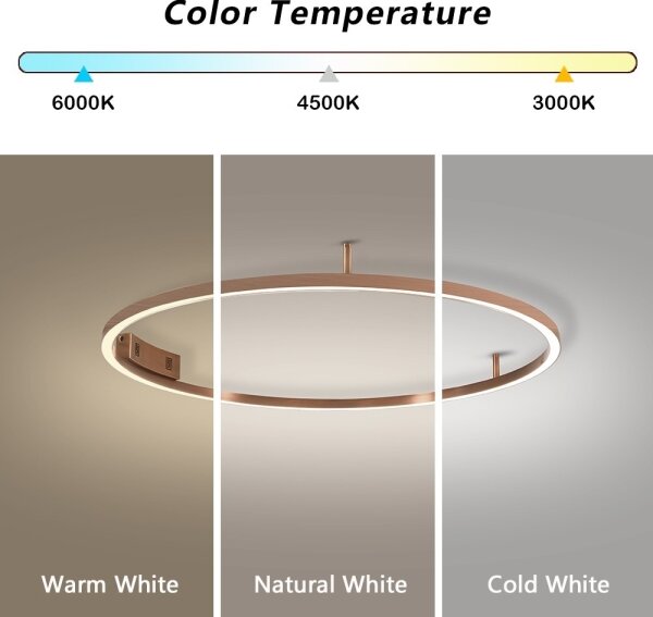 Immax NEO 07326-80C-LED Corp de iluminat de tavan dimabil FINO LED/55W/230V 80 cm Tuya aur roz + telecomandă