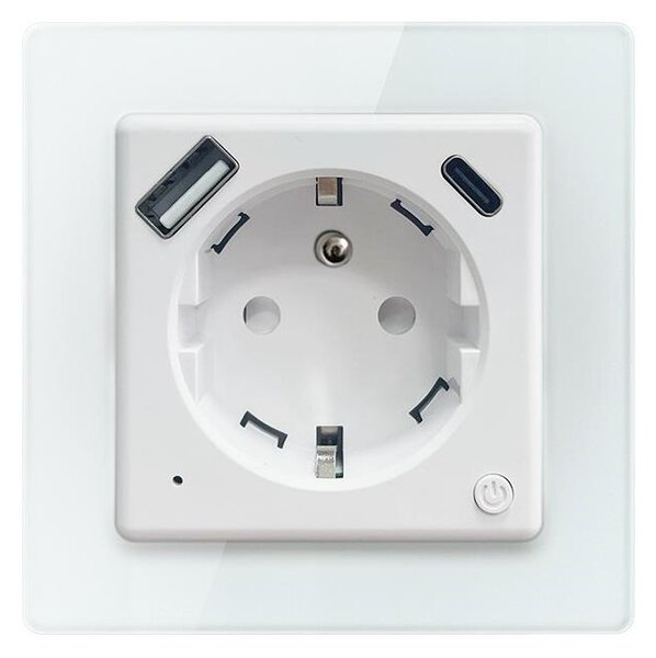Immax NEO 07553L - Priză inteligentă tip E 16A/230V + 1xUSB-A+1xUSB C PD 20W